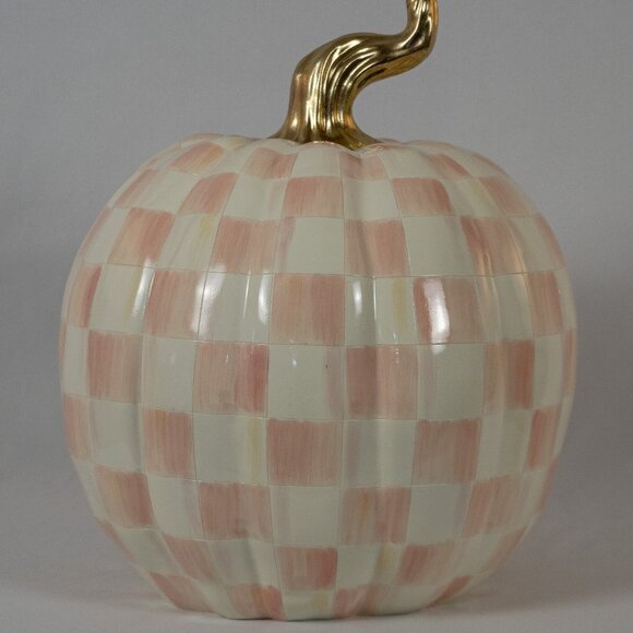 MacKenzie-Childs Other - MacKenzie Childs Large Check Pumpkin- Bubblegum Pink